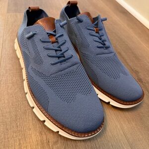 Men’s sz14 Breeze Leisure shoes NEW Blue brown white (lapis) breathable material